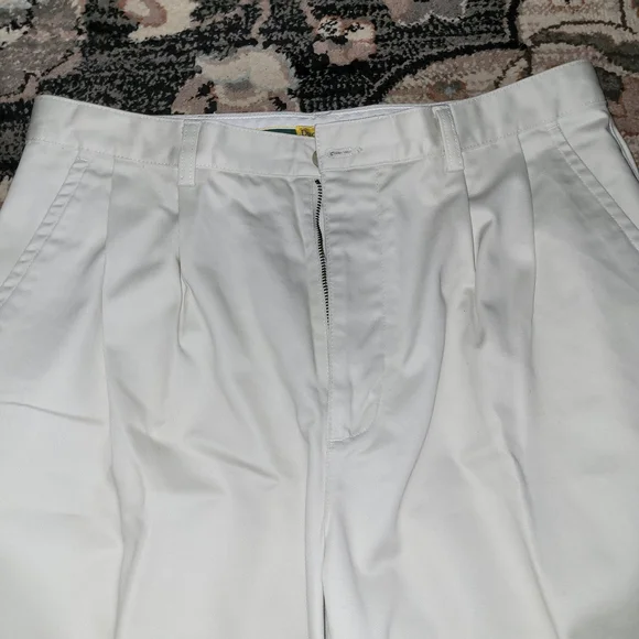 LIKE NEW Men's 32x32 "Duck Head" Off White Pleated Pants - Picture 5 of 6